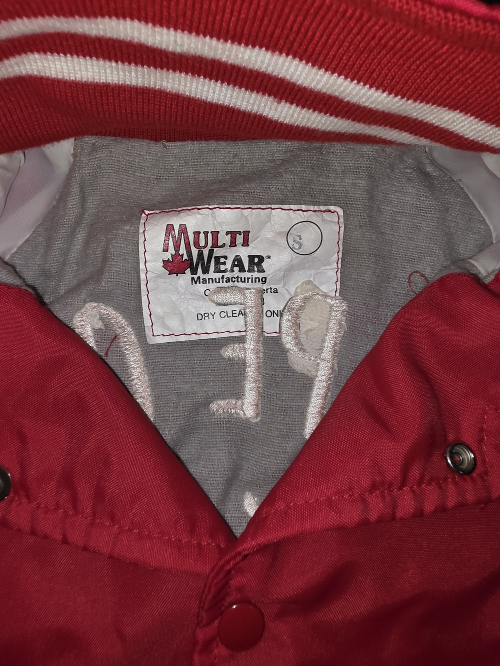 Mens Red Racing Team Bomber Jacket - Picture 4 of 6